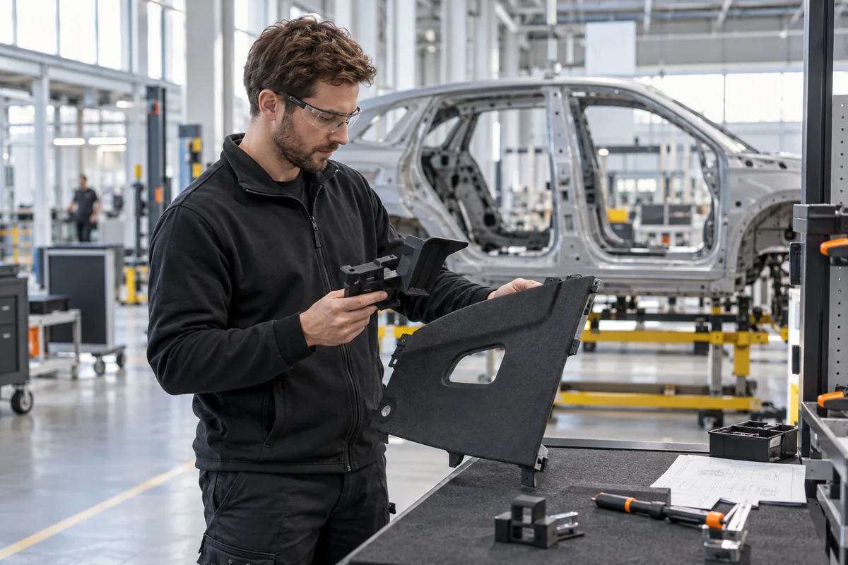 Automotive-Entwicklung an einer Fahrzeugkarosserie