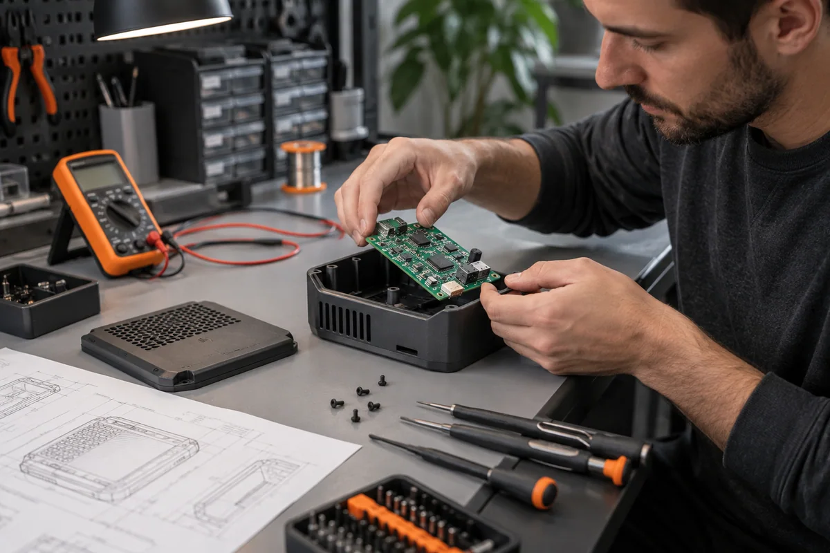 Entwicklung eines Elektronikgehäuses am Arbeitsplatz