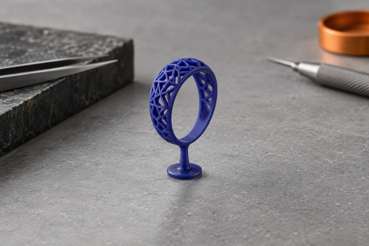 Castable-Resin-Urmodell für einen filigranen Ring
