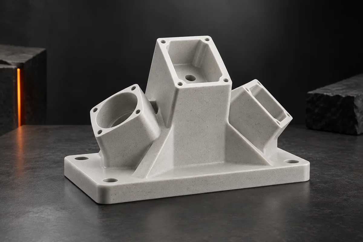 Gefülltes Resin als steifer Vorrichtungsblock
